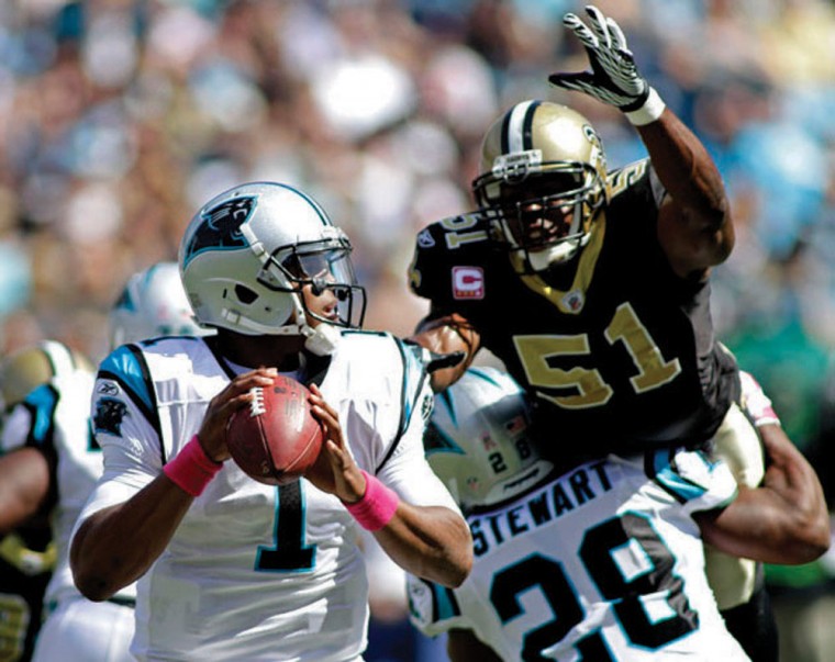 Cam Newton, Jonathan Stewart, Jonathan Vilma